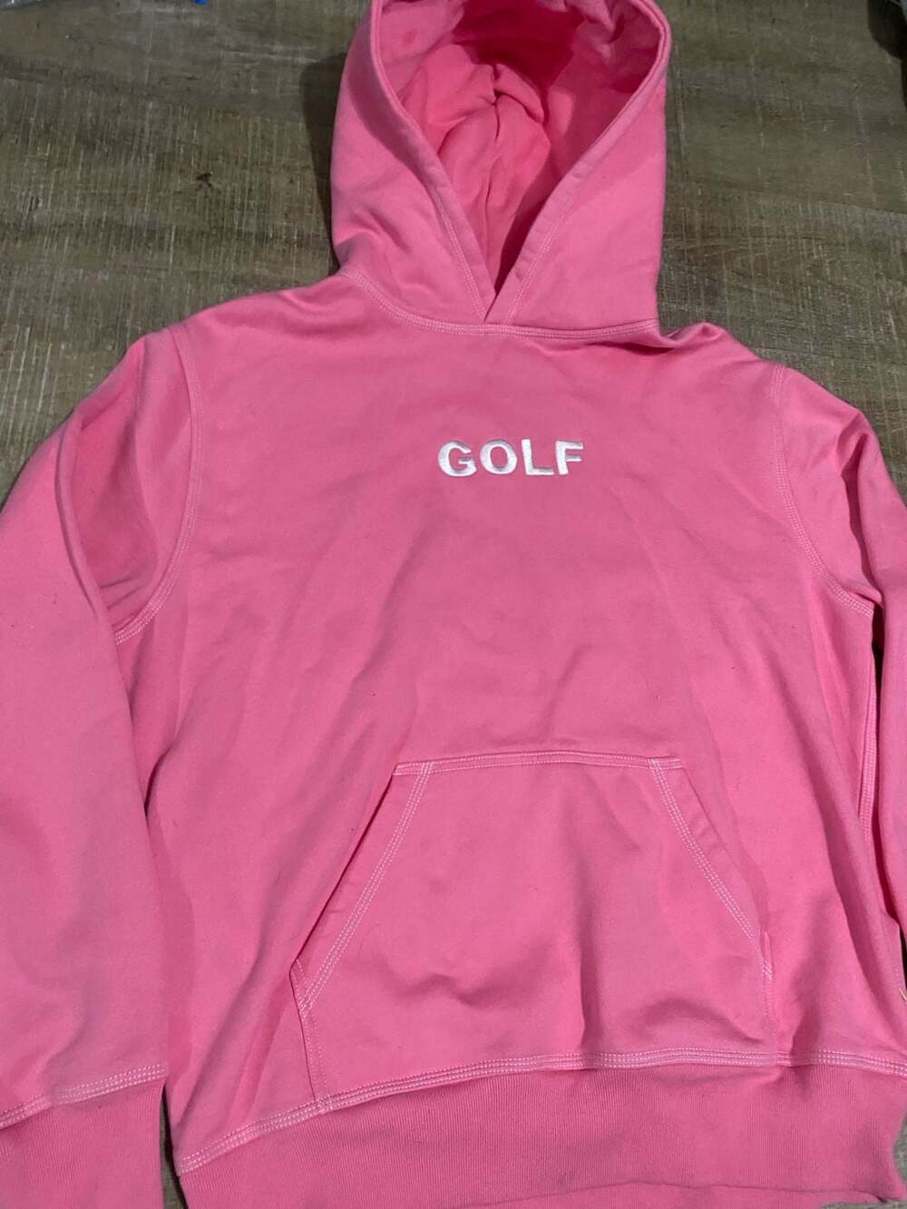 Golf Wang Pink Basic Logo Embroidered Hoodie Size Large